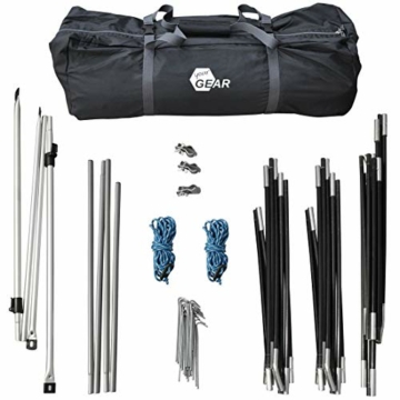 yourGEAR Busvorzelt Rimini 300 Reisevorzelt für Bus & Van inkl. Zeltboden Auto Tunnelzelt UV 50+ Schutz freistehend wasserdicht 5000 mm - 6