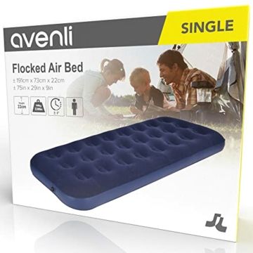 Avenli Camping Luftmatratze für 1 Personen 191x73x22 cm aufblasbare Matratze Luftbett blau - 3