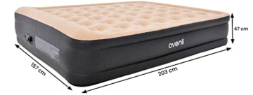 AVENLI Luftbett selbstaufblasend Luftmatratze Gästebett Doppelbett für 2 Personen 203 x 157 x 47 cm mit eingebauter integrierter automatischer Pumpe beige antrazit - 4