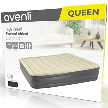 AVENLI Luftbett selbstaufblasend Luftmatratze Gästebett Doppelbett für 2 Personen 203 x 157 x 47 cm mit eingebauter integrierter automatischer Pumpe beige antrazit - 6