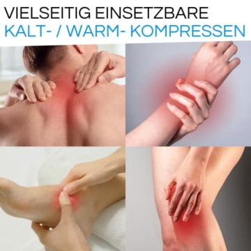 2X Premium Kühlpad Kühlkompresse | XXL Kalt Warm Kompresse 29x12cm | Mehrfach-Kompresse Kühlpads Gel als Kühlkissen Kaltkompresse z. Kühlen von Schmerzen f. Kinder & Erwachsene,Modern, Blau - 4