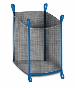 5 Stück Woodbag Big Bag 100x100x160 cm Boden geschlossen mit Mosquito-Gewebe - 1