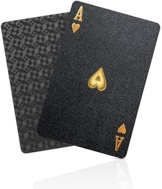 BIERDORF Schwarzer Diamant Kunststoff Pokerkarten Plastik wasserdichte Spielkarten- 1 Deck von Spielkarten Plastik- - 1