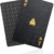 BIERDORF Schwarzer Diamant Kunststoff Pokerkarten Plastik wasserdichte Spielkarten- 1 Deck von Spielkarten Plastik- - 1
