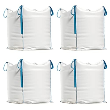 Big Bag - Säcke für Bauschutt, Holz, Gartenabfall, Sand - Bauschuttsäcke 90x90x90 cm, Big bags Tragfähigkeit 1000 kg (4) - 1