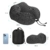 Eono Nackenkissen Memory Foam, Reisekissen mit Haube, Bequemes Nackenhörnchen mit Haube für Flugzeug, Auto, Zug, Büro, Nackenkissen Reise zum Schlafen - 5