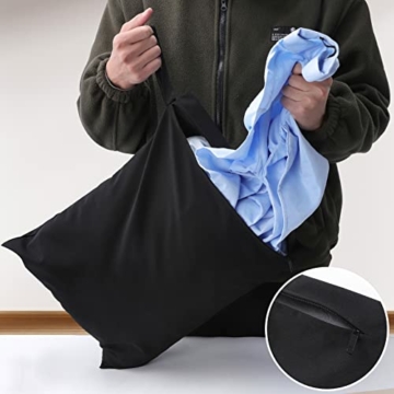 FRETONBA Wetbag 40 cm x 50 cm 2 Stück Nasstasche Wiederverwendbar mit Reißverschluss, Wasserdichte Wet Bag Schmutzige Kleidung Tasche Organiser für Badeanzüge, Strandtuch, Sportkleidung - 4