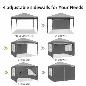 COBIZI Pop up Pavillon 3x3, Faltpavillon 3x3 Wasserdicht Stabil Winterfest |8X Heringe|4X Windseil|UV-Schutz 50+|Hoch Dichte Plane| Pavillon Faltbar 3x3m Partyzelt Faltpavillon 3x3 Gartenpavillon - 2