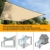 JEMULICE Sonnensegel Rechteckig, 2x3m Wetterschutz 95% UV-Schutz Wasserdicht Reißfest PES Polyester, Sonnensegel Quadrat mit Ösen und Befestigungsseile für Garten Terrasse Camping Außenbereiche - 5