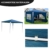 Yakimz 3x3M pavillon Wasserdicht Gartenpavillon Stabil Winterfest Partyzelt mit 4 Seitenteilen und Fenstern, Gartenpavillon Sonnenschutz Festzelt für Party, Marktstand, Festival, Blau - 6