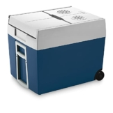 Mobicool MT48W AC/DC - elektrische Kühlbox mit Rollen passend für eine komplette Getränkekiste / Bierkiste, 48 Liter, 12 V und 230 V für Auto, Lkw, Boot, Reisemobil und Steckdose, Blau - 1