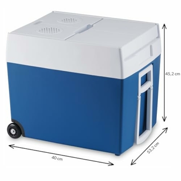 Mobicool MT48W AC/DC - elektrische Kühlbox mit Rollen passend für eine komplette Getränkekiste / Bierkiste, 48 Liter, 12 V und 230 V für Auto, Lkw, Boot, Reisemobil und Steckdose, Blau - 6
