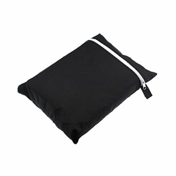 Aufbewahrungstasche Gartenauflagen, Gartenpolster Auflagentasche Wasserabweisend Oxford Schutzhülle für Auflagen Gartenmöbel Kissen Weihnachtsbaume mit Tragegriff, Schwarz (122 x 39 x 55 cm) - 6