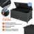 Casaria® Gartenbox XXL Auflagenbox mit Rollen 420L Stauraum Wasserdicht UV-beständig Gasdruckfeder 122x56x61cm Garten Balkon Aufbewahrungsbox Schwarz - 4