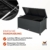 Casaria® Gartenbox XXL Auflagenbox mit Rollen 420L Stauraum Wasserdicht UV-beständig Gasdruckfeder 122x56x61cm Garten Balkon Aufbewahrungsbox Schwarz - 6