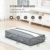 GoMaihe Unterbett Aufbewahrungsbox 3 Set Unterbettkommode Aufbewahrungstasche Unterbettbox Organizer mit Reißverschluss und Griff Faltbare Aufbewahrung für Kissen Kleidung Decken Bettdecken - 3