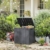 Keter City Box, Aufbewahrungsbox, dunkelgrau, Inhalt: 113L, Maße: HxTxB 55x44x57,8cm, ideal für Balkon und kleine Flächen, Holzoptik - 3