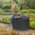 Koll Living Gartenbox, 190 Liter Stauraum, anthrazit - kompakte Aufbewahrungsbox mit viel Platz für Sitzauflagen, Gartengeräte oder Kinderspielzeug - hält den Inhalt trocken & gut belüftet - 4