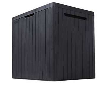 Ondis24 Kissenbox Balkonbox Poolbox City Box abschließbar mit Deckel regensicher Sitzwürfel 58 x 44 x 55 (H) cm 113 Liter Anthrazit (113 Liter, Anthrazit) - 7