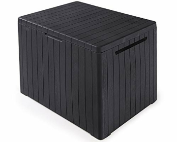 Ondis24 Kissenbox Balkonbox Poolbox City Box abschließbar mit Deckel regensicher Sitzwürfel 58 x 44 x 55 (H) cm 113 Liter Anthrazit (113 Liter, Anthrazit) - 9